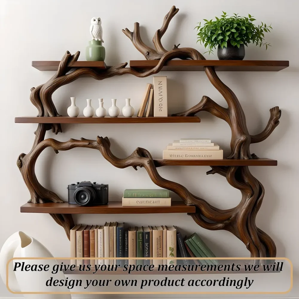 Driftwood tree branch bookshelf, children's bookshelf, library bookshelf - Image 2