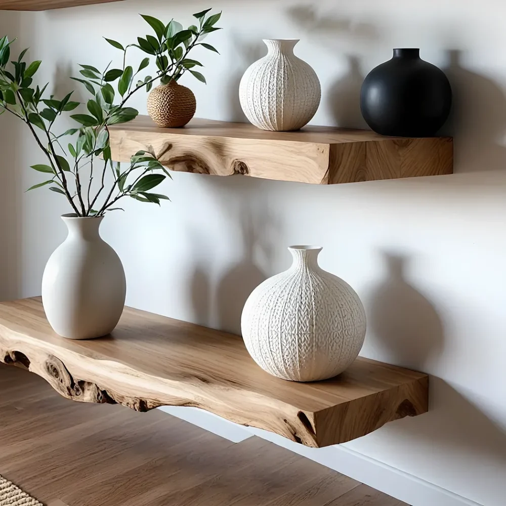 Floating corner wall shelf custom floating shelf display shelf live edge floating shelf long floating shelf home decor - Image 3