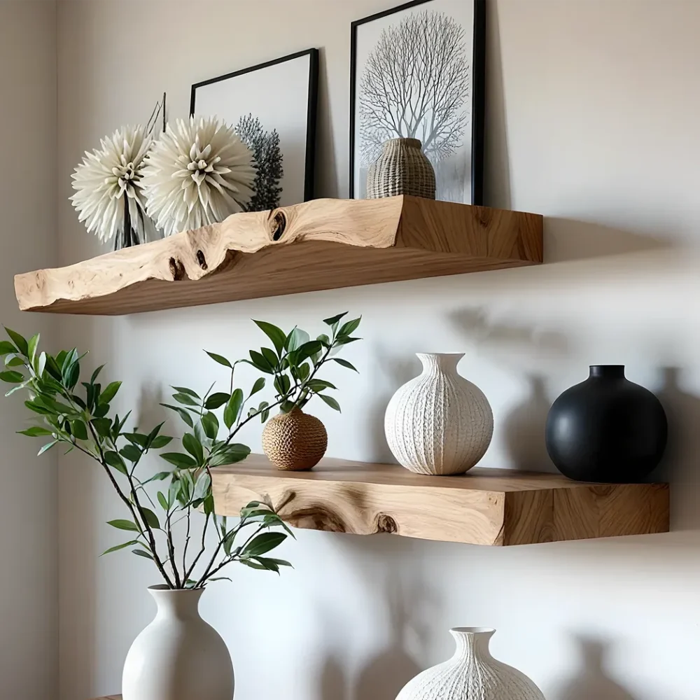 Floating corner wall shelf custom floating shelf display shelf live edge floating shelf long floating shelf home decor - Image 5