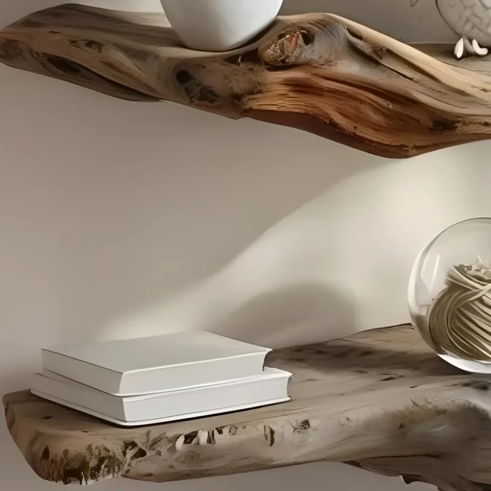 floating shelves rustic wooden shelves - Image 5