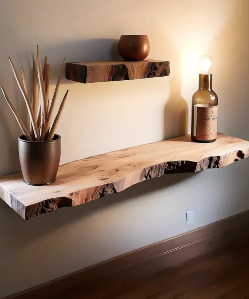 Gifts for loved ones live edge floating shelf live edge wall shelf live edge wooden bookshelf long floating shelf.