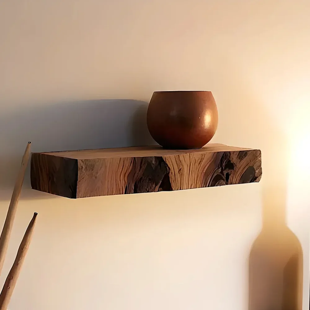 Gifts for loved ones live edge floating shelf live edge wall shelf live edge wooden bookshelf long floating shelf. - Image 5