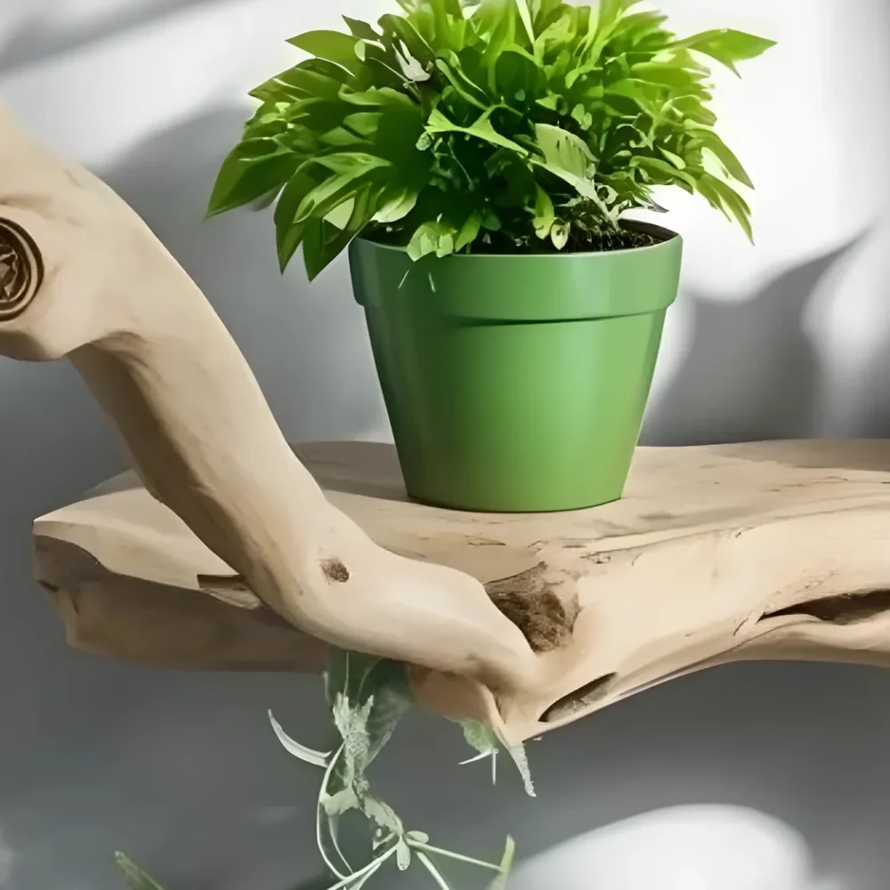Handmade wooden bookshelf, decorative shelf - Image 4