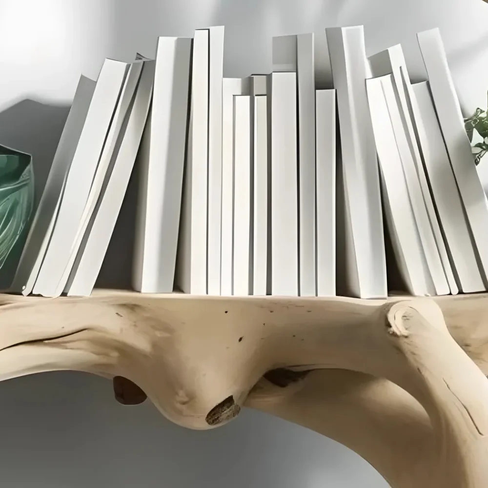 Handmade wooden bookshelf, decorative shelf - Image 5