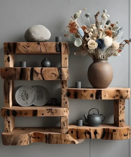 Handmade wooden shelves, solid wooden shelves, home decoration shelves