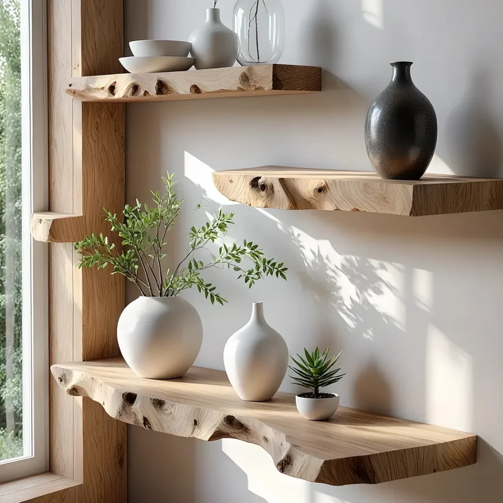 Living edge shelves, souvenir display shelves, home decoration shelves