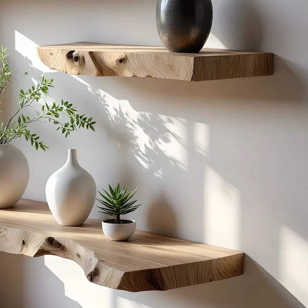 Living edge shelves, souvenir display shelves, home decoration shelves - Image 5