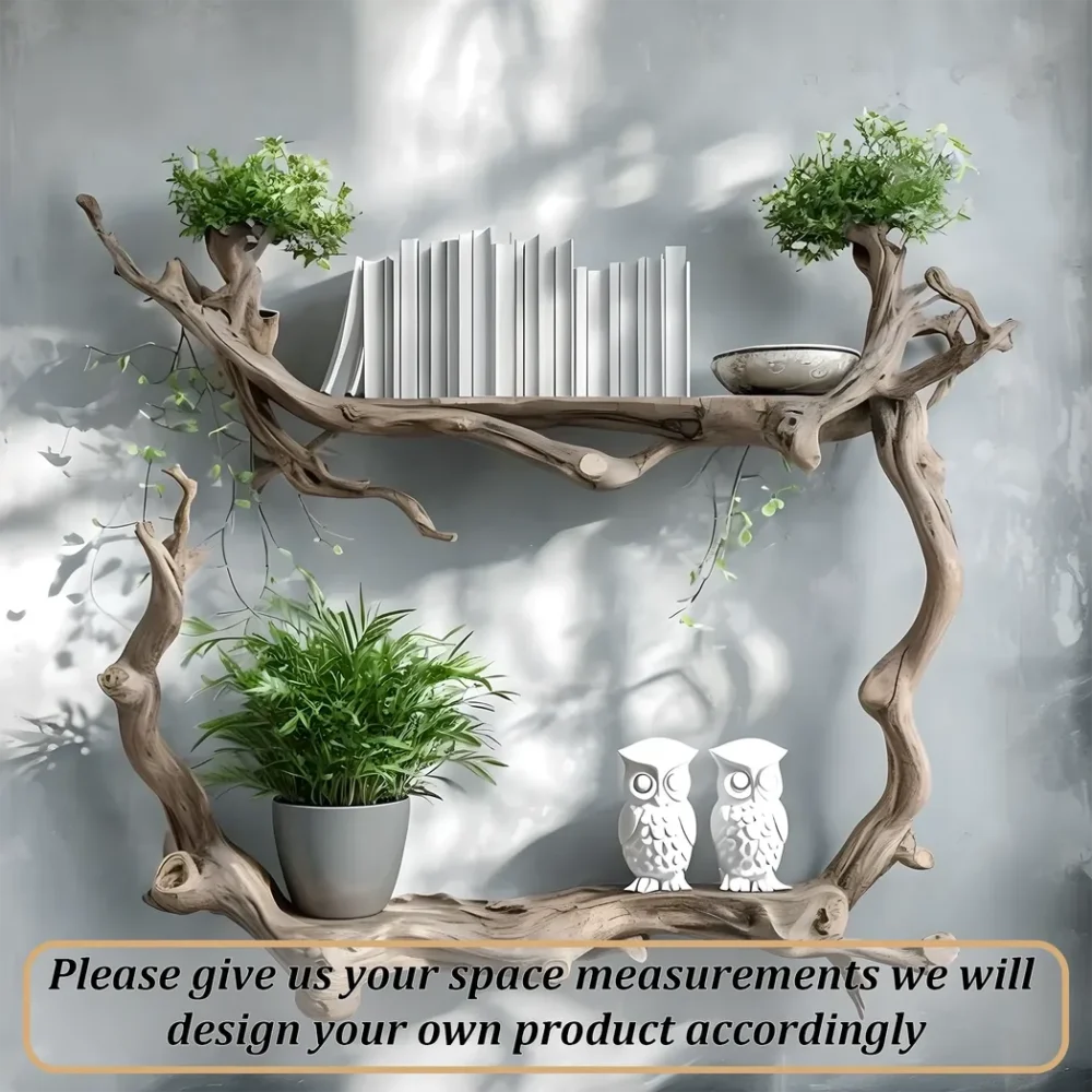 Raw wooden bookshelf decorates the living room - Image 4