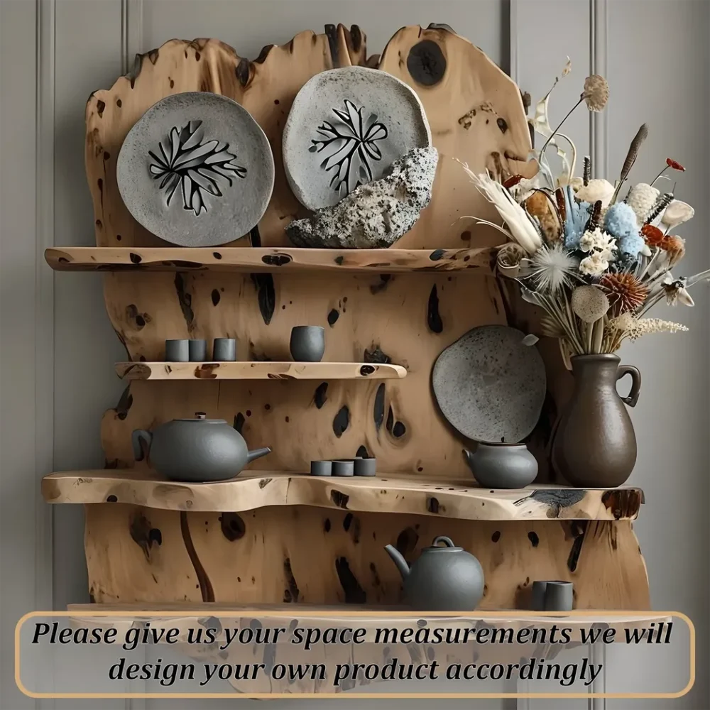 Set of 4 decorative shelves made of driftwood - Image 4