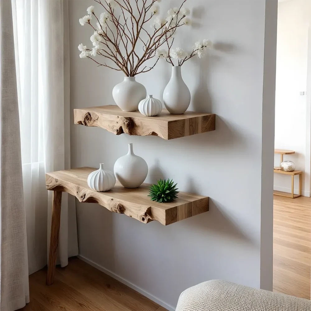 Solid floating shelves, book shelves, souvenir display shelves
