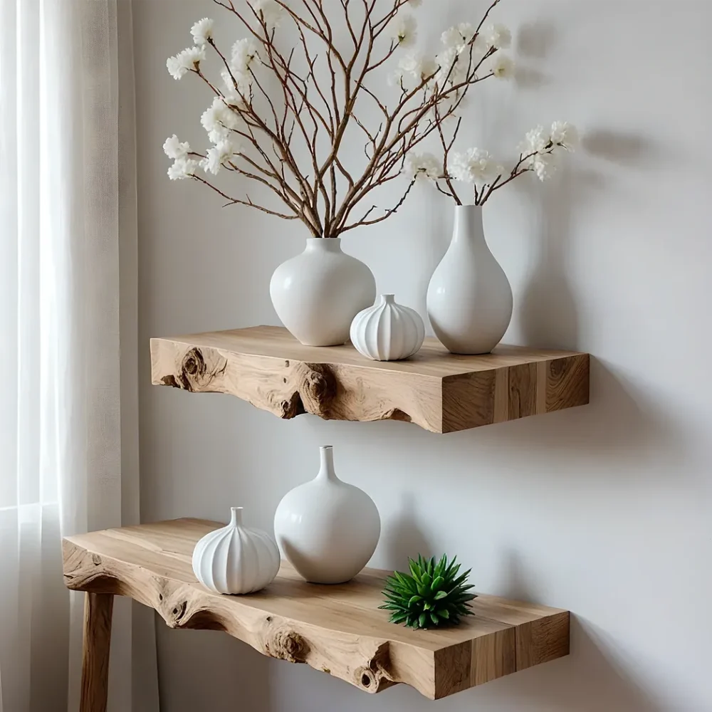 Solid floating shelves, book shelves, souvenir display shelves - Image 2