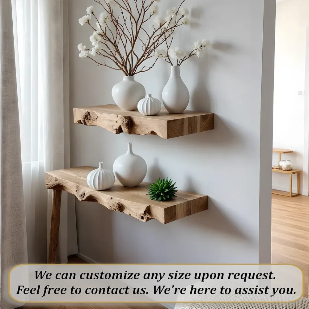 Solid floating shelves, book shelves, souvenir display shelves - Image 3
