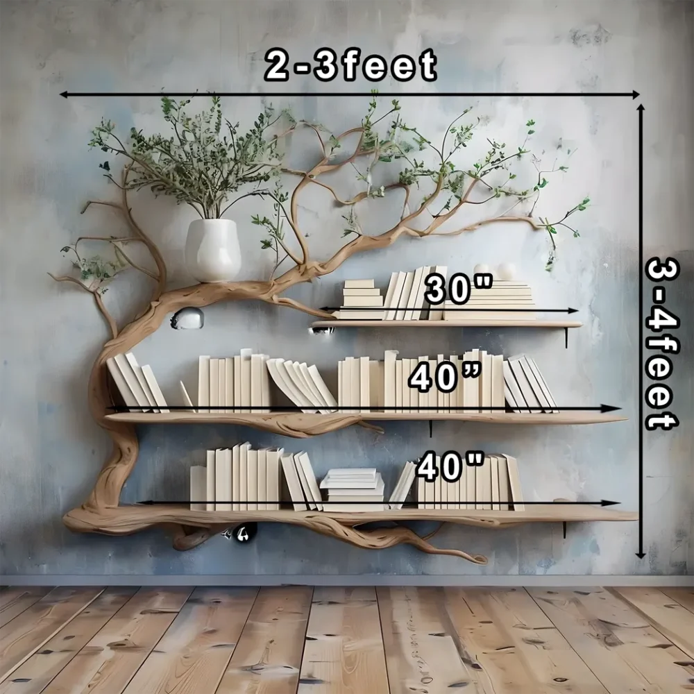 Wall mounted bookshelf for home decoration - Image 2