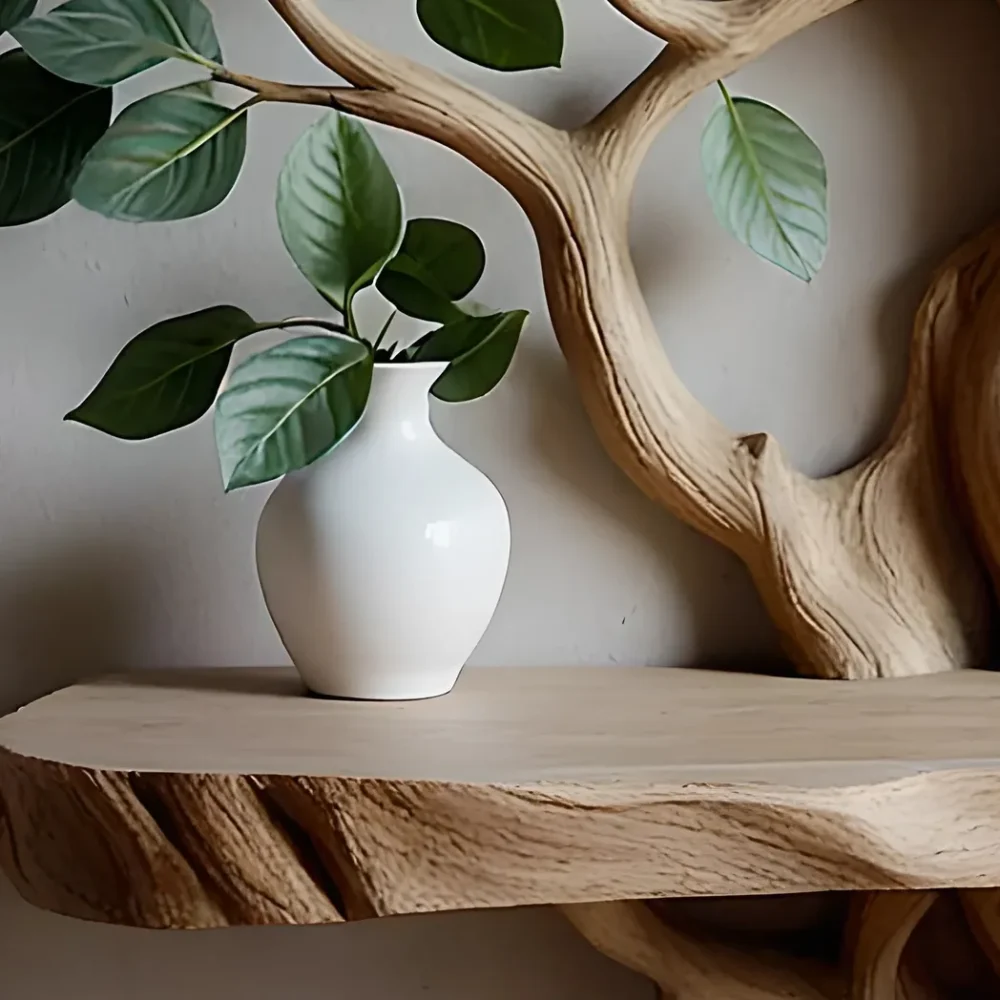 Wall shelf decorated with ancient tree shape - Image 5