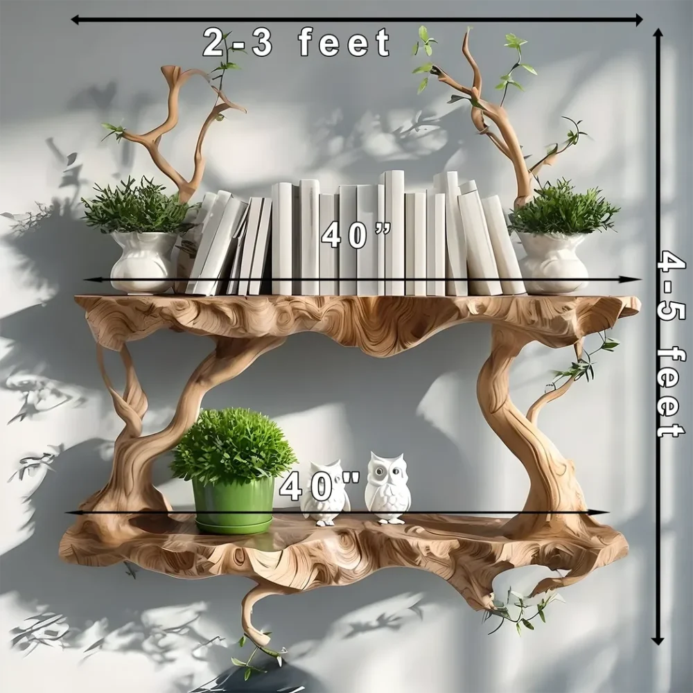 Wall-mounted floating bookshelf, home decoration - Image 2