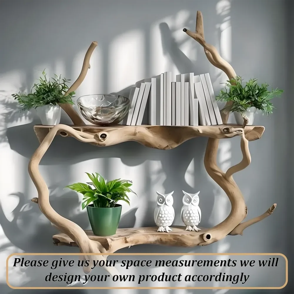 Wall-mounted tree branch bookshelf - Image 3