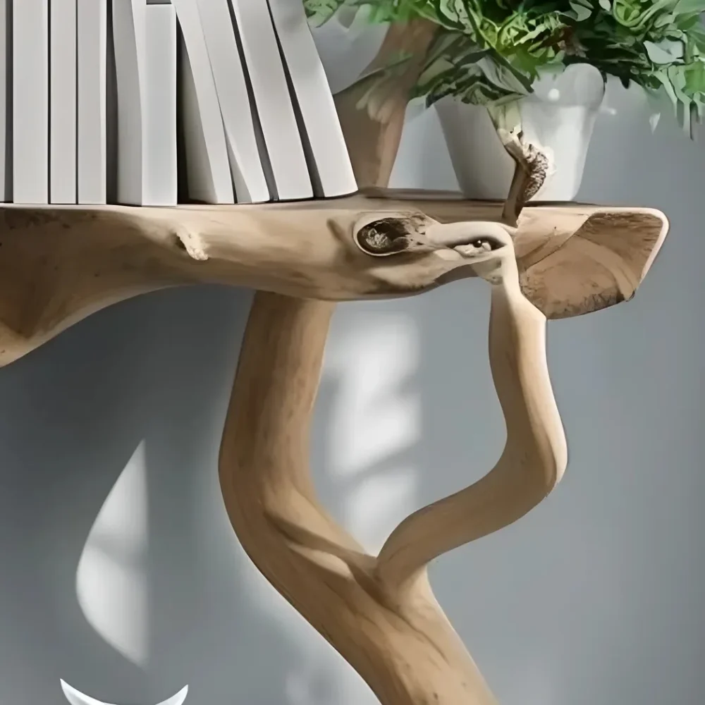 Wall-mounted tree branch bookshelf - Image 4