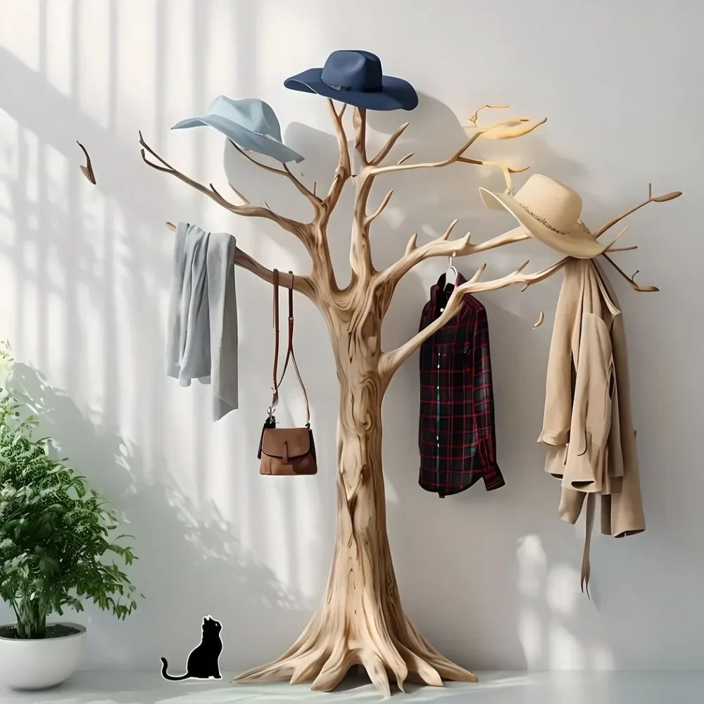 Driftwood hangers are shaped like solid wood