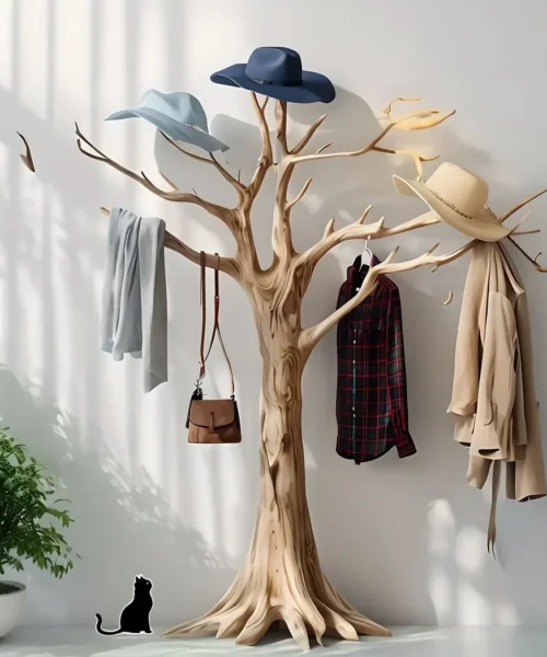 Driftwood hangers are shaped like solid wood