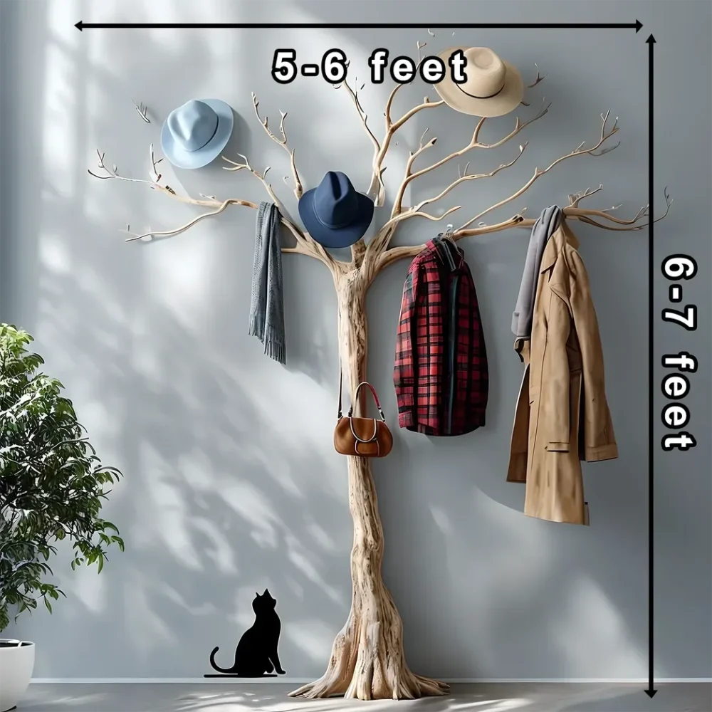Hanging tree made of solid wood, decorative tree - Image 2