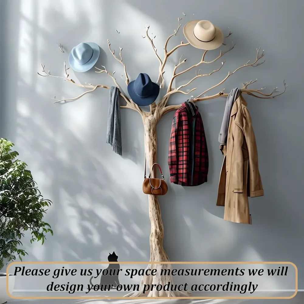 Hanging tree made of solid wood, decorative tree - Image 4