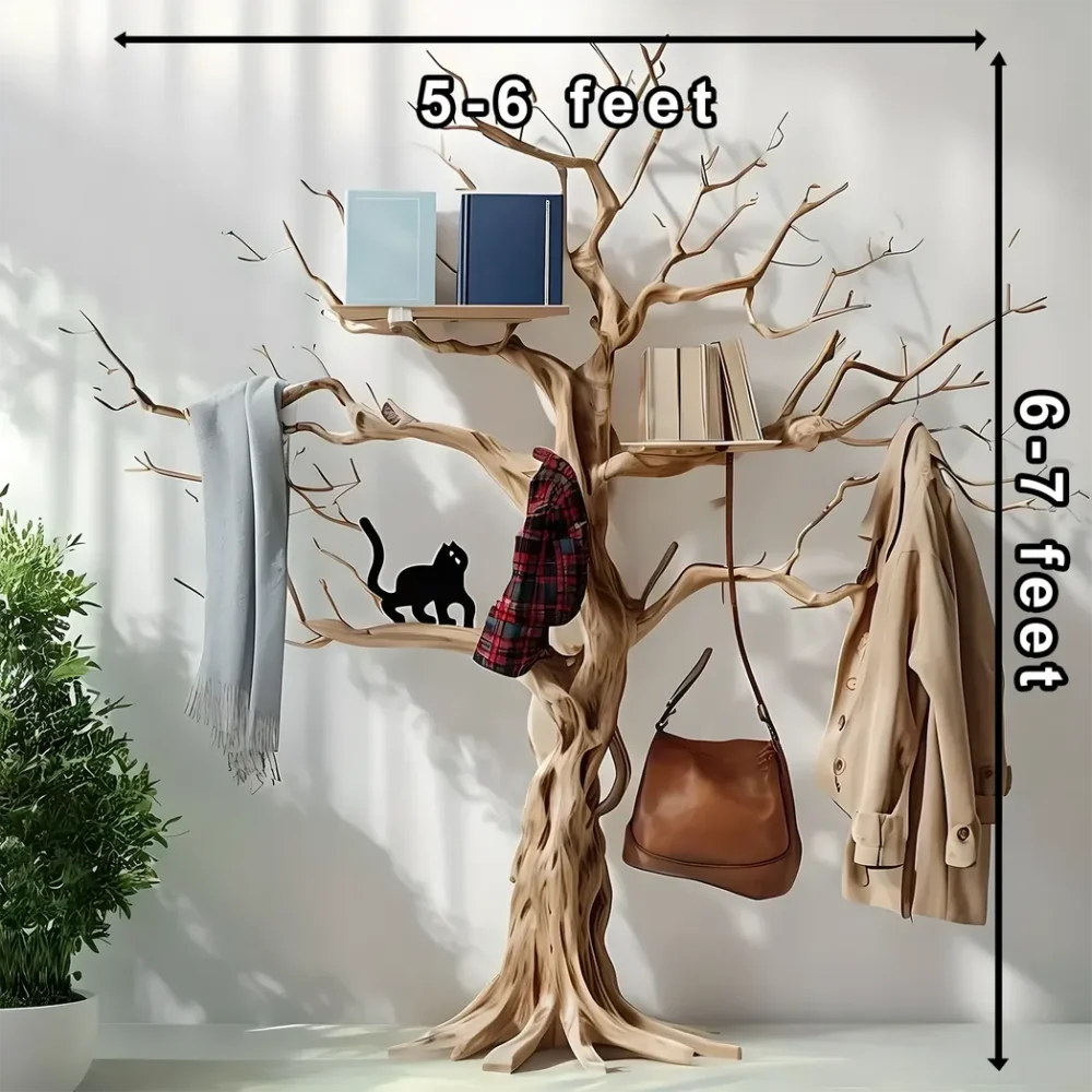 Multi-purpose hanging tree made of solid wood - Image 2