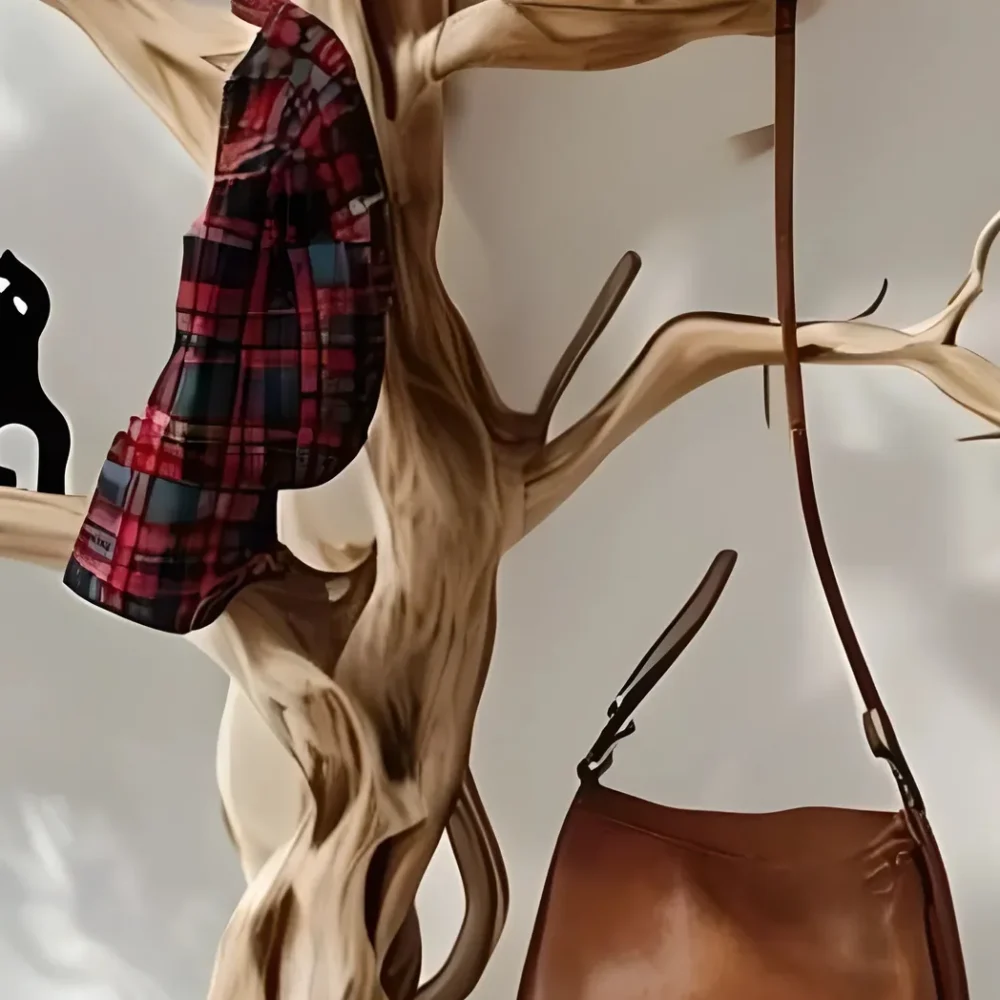 Multi-purpose hanging tree made of solid wood - Image 3