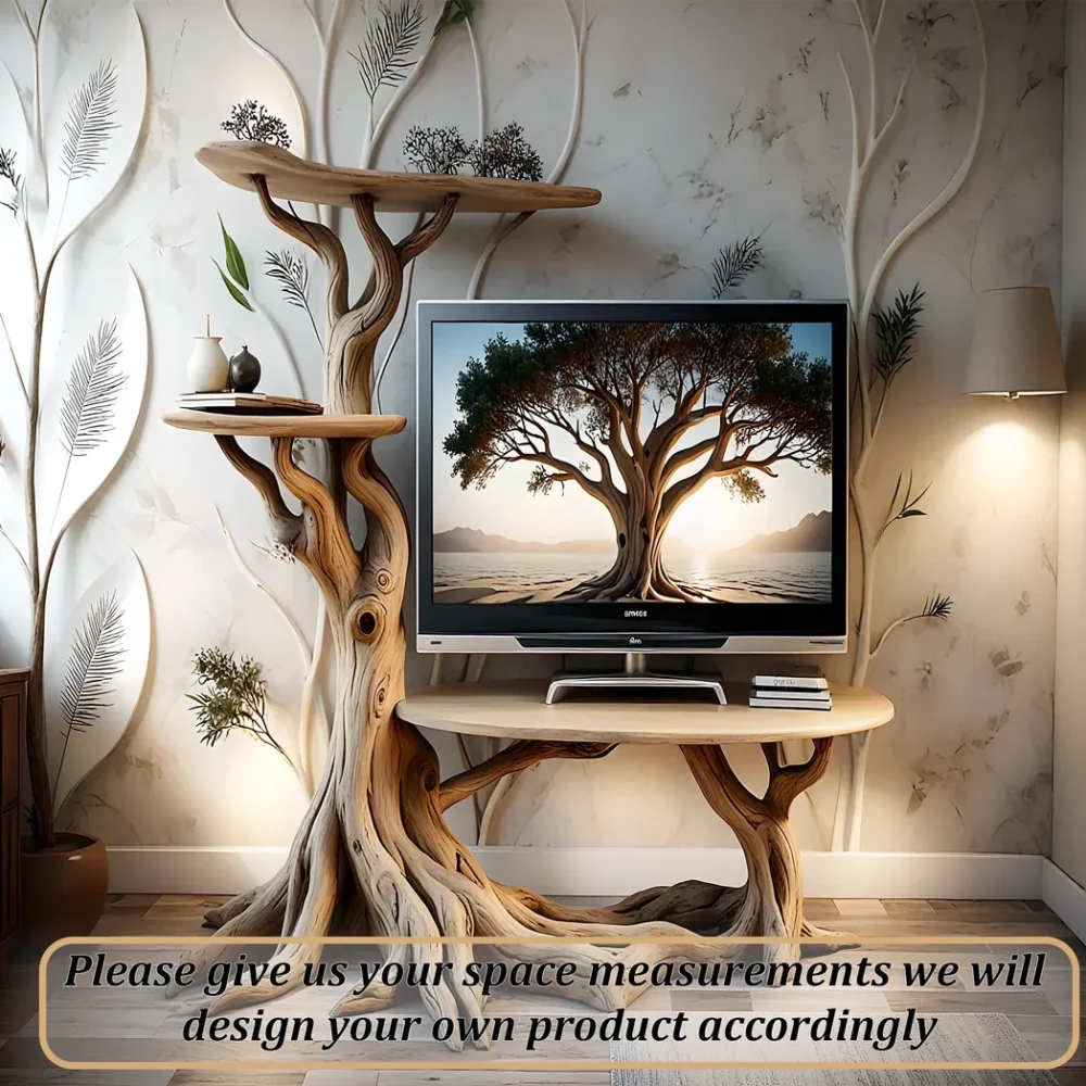 100% handmade tree shaped TV cabinet - Image 4
