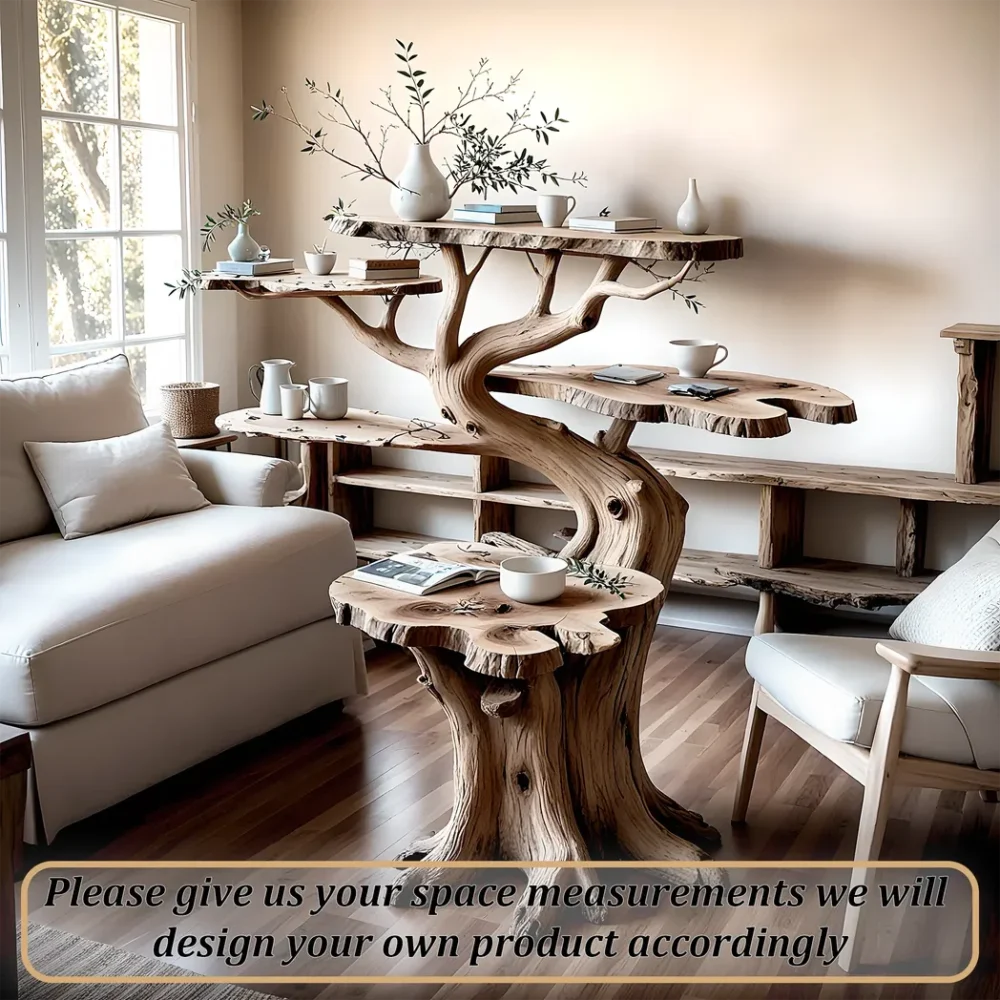 100% handmade wooden tea table - Image 4