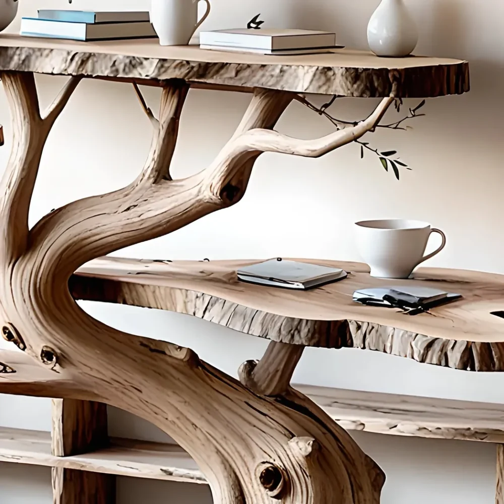 100% handmade wooden tea table - Image 5