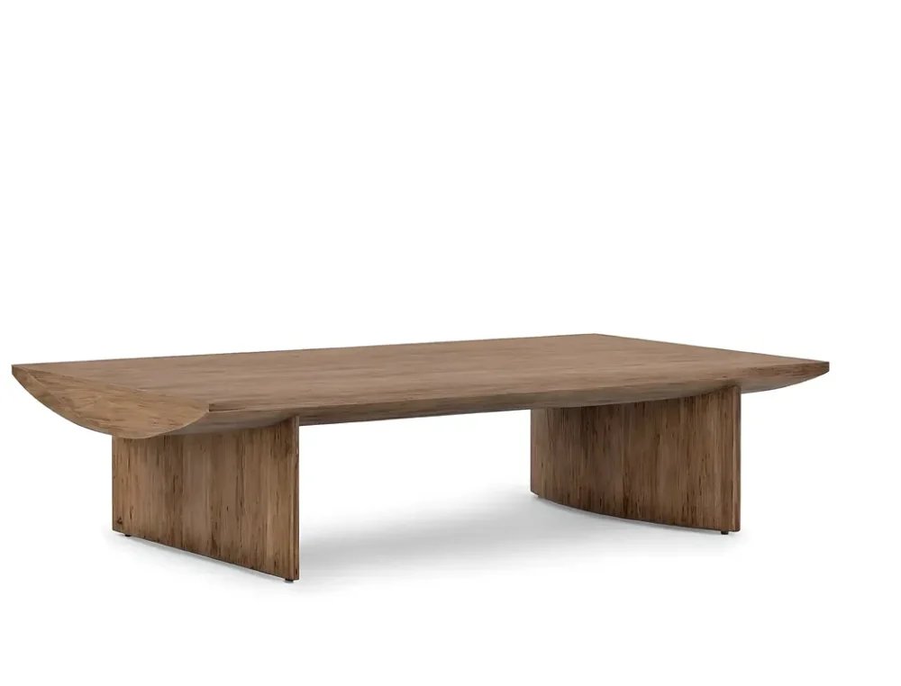Crescent Coffee Table ? Modern Design with Elegant Curved Shape for Living Room .