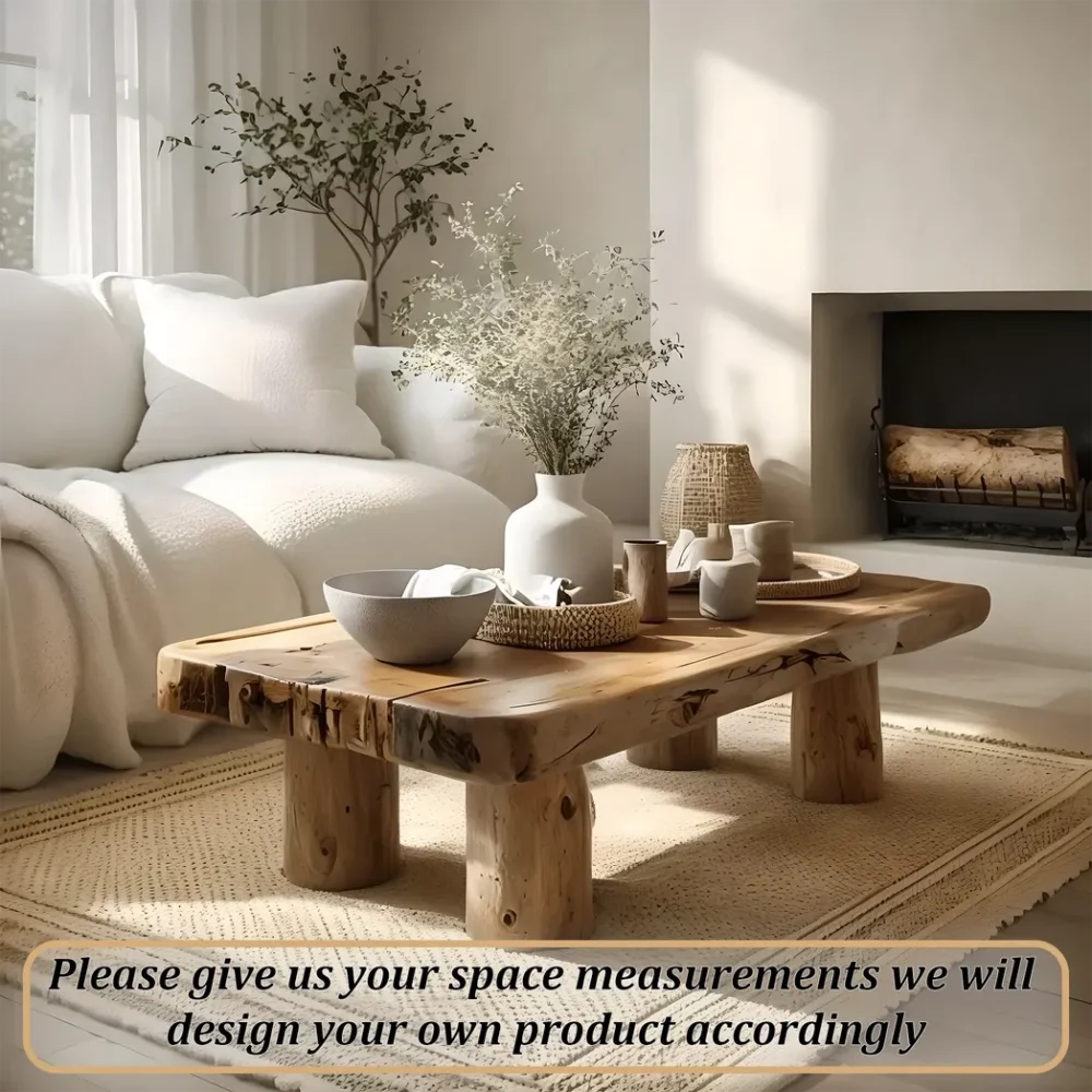 Farmhouse tamarind wood coffee table modern coffee table Live edge Farmhouse table - Image 4