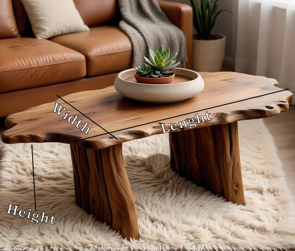 Handcrafted coffee table, modern natural wood coffee table, live edge farm table, reclaimed wood table, living room table, living room d?cor - Image 2