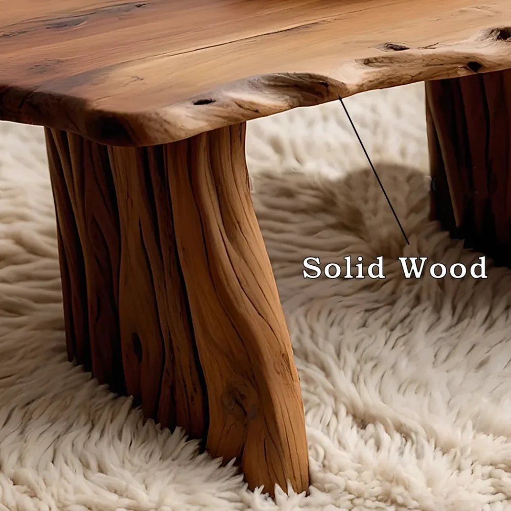 Handcrafted coffee table, modern natural wood coffee table, live edge farm table, reclaimed wood table, living room table, living room d?cor - Image 4