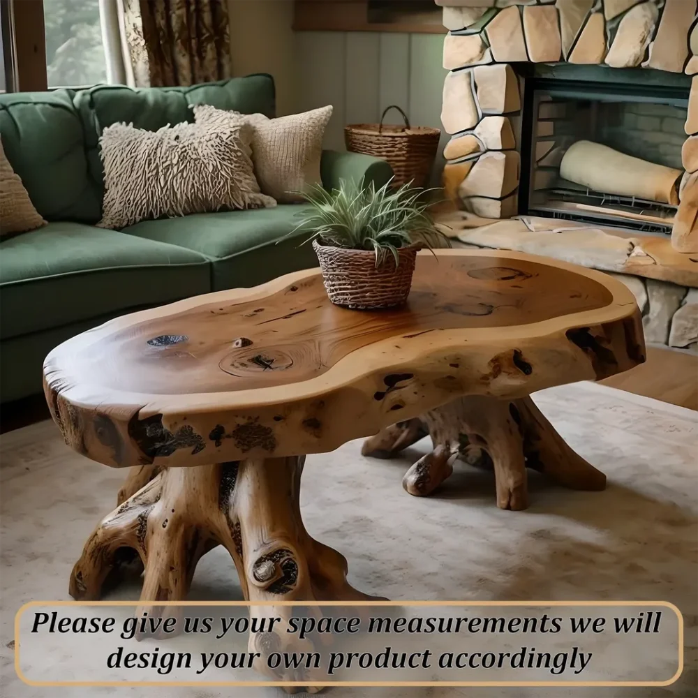 Handmade coffee table, modern driftwood coffee table - Image 4