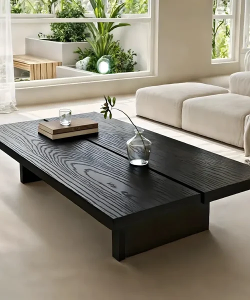 Ivy coffee table Ash wood tea table .