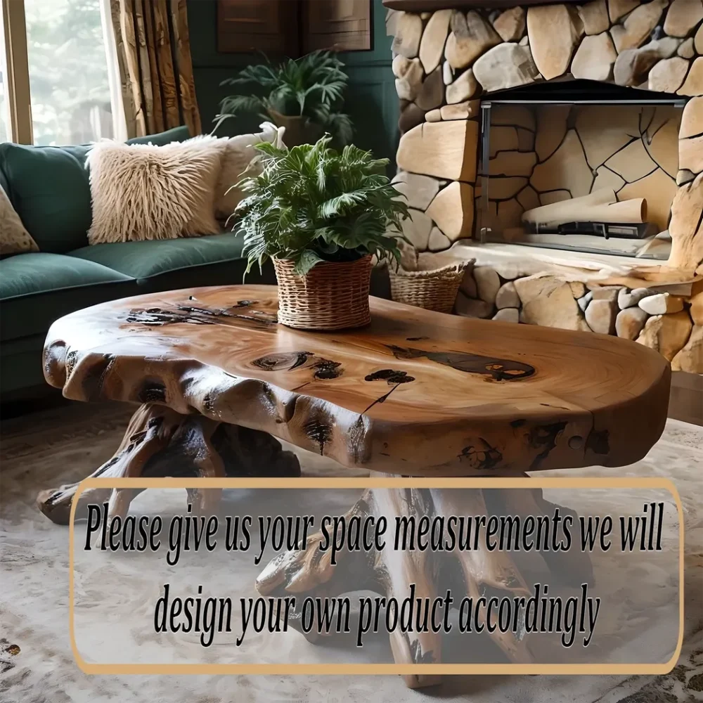 Living room table, recycled wood, handmade coffee table, living room decorative table - Image 4