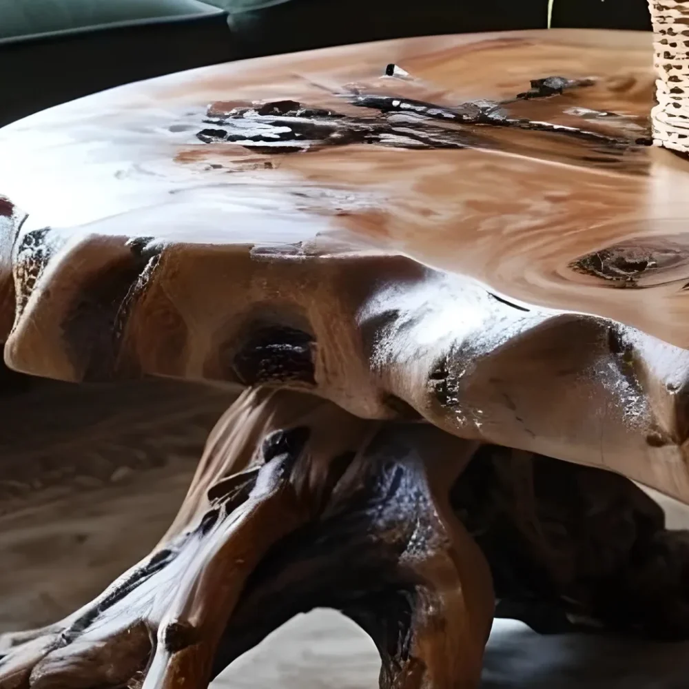Living room table, recycled wood, handmade coffee table, living room decorative table - Image 5
