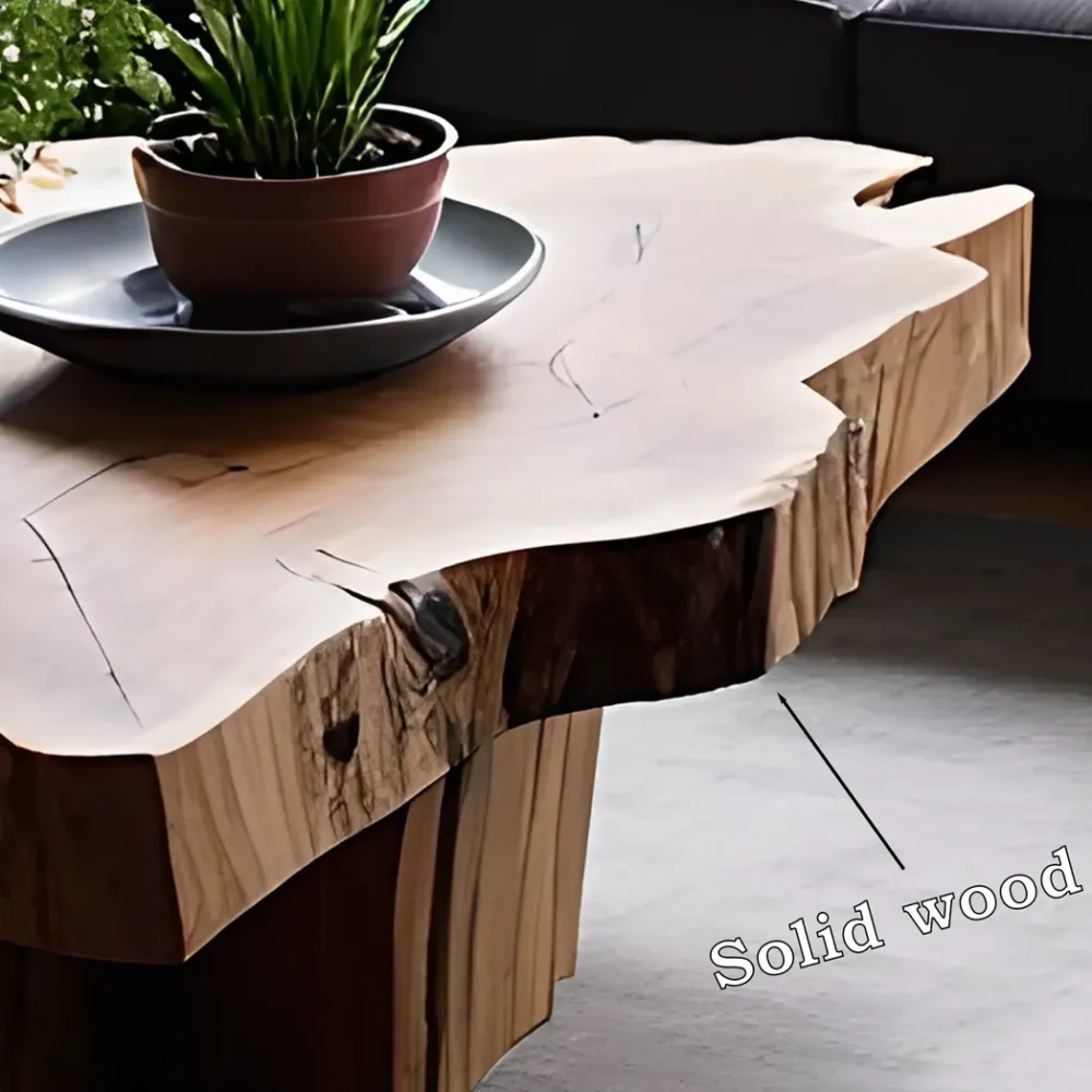 Modern coffee table living edge solid coffee table farmhouse wood coffee table reclaimed wood table living room wood table home decor table - Image 2