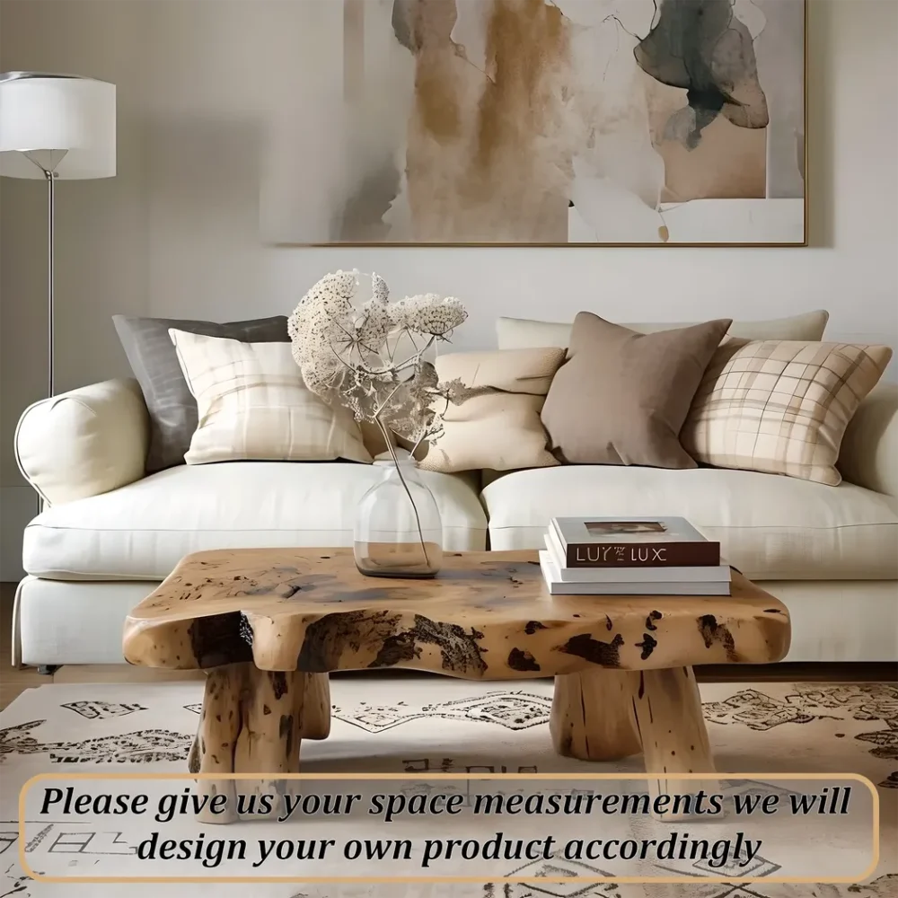 recycled wooden tea table - Image 4