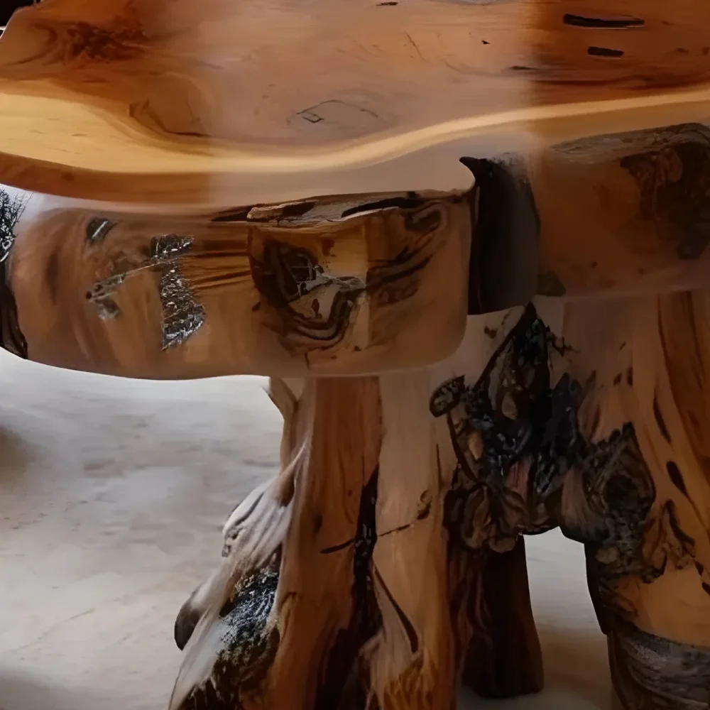 round coffee table, modern coffee table, driftwood table - Image 3