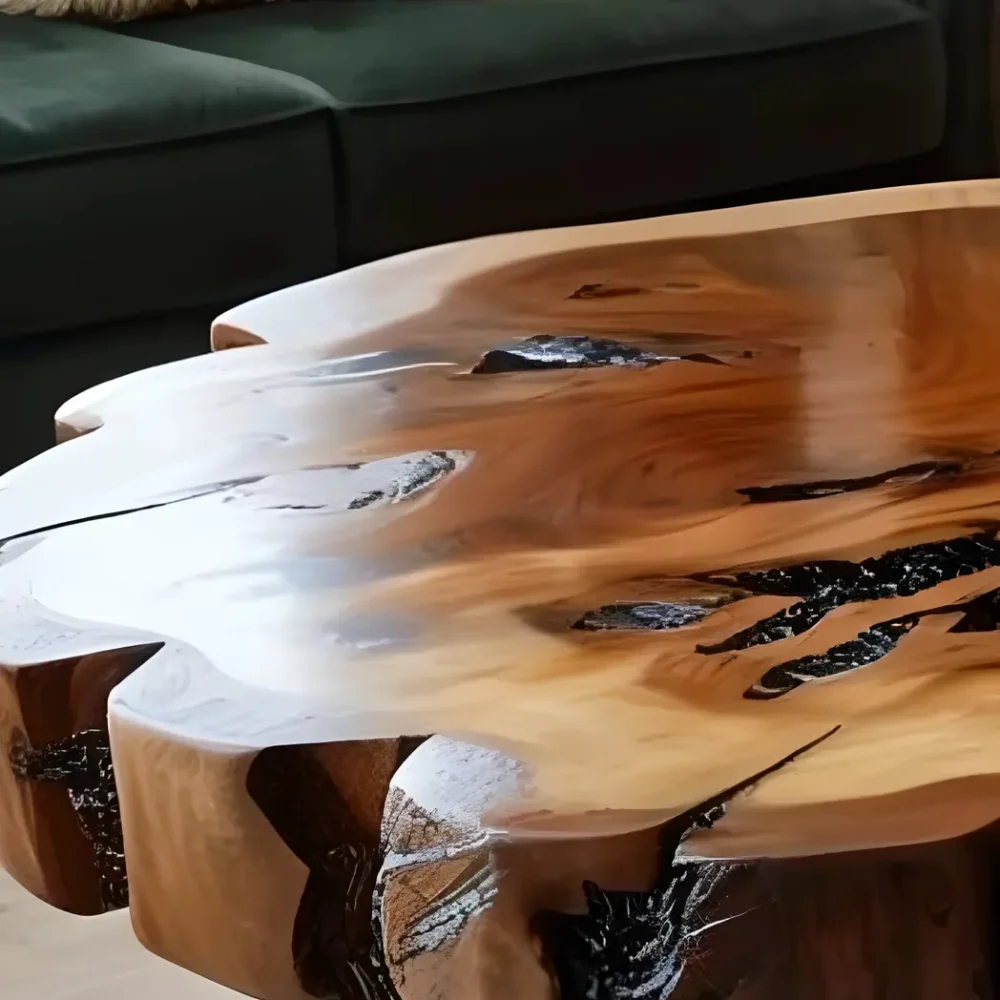 round coffee table, modern coffee table, driftwood table - Image 5