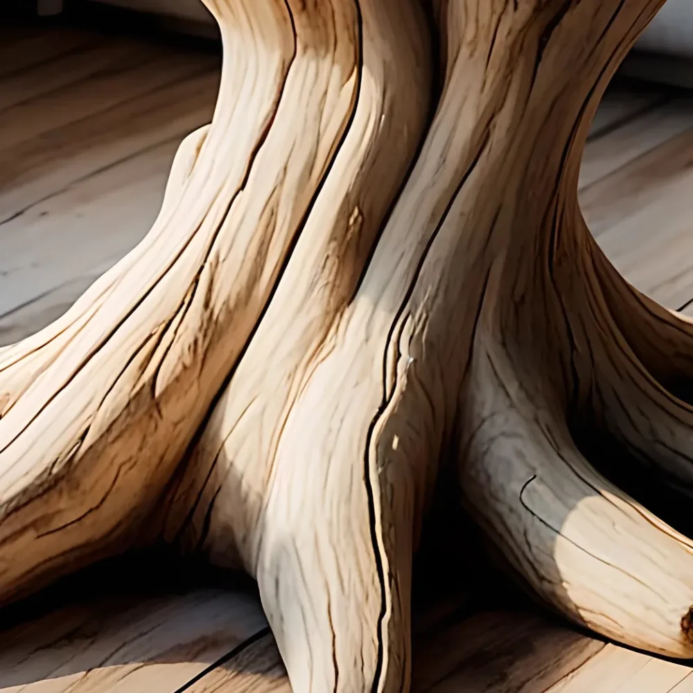 Rustic coffee table made of solid wood - Image 5