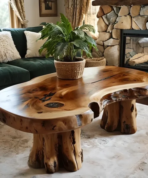 rustic tea table, solid wooden tea table