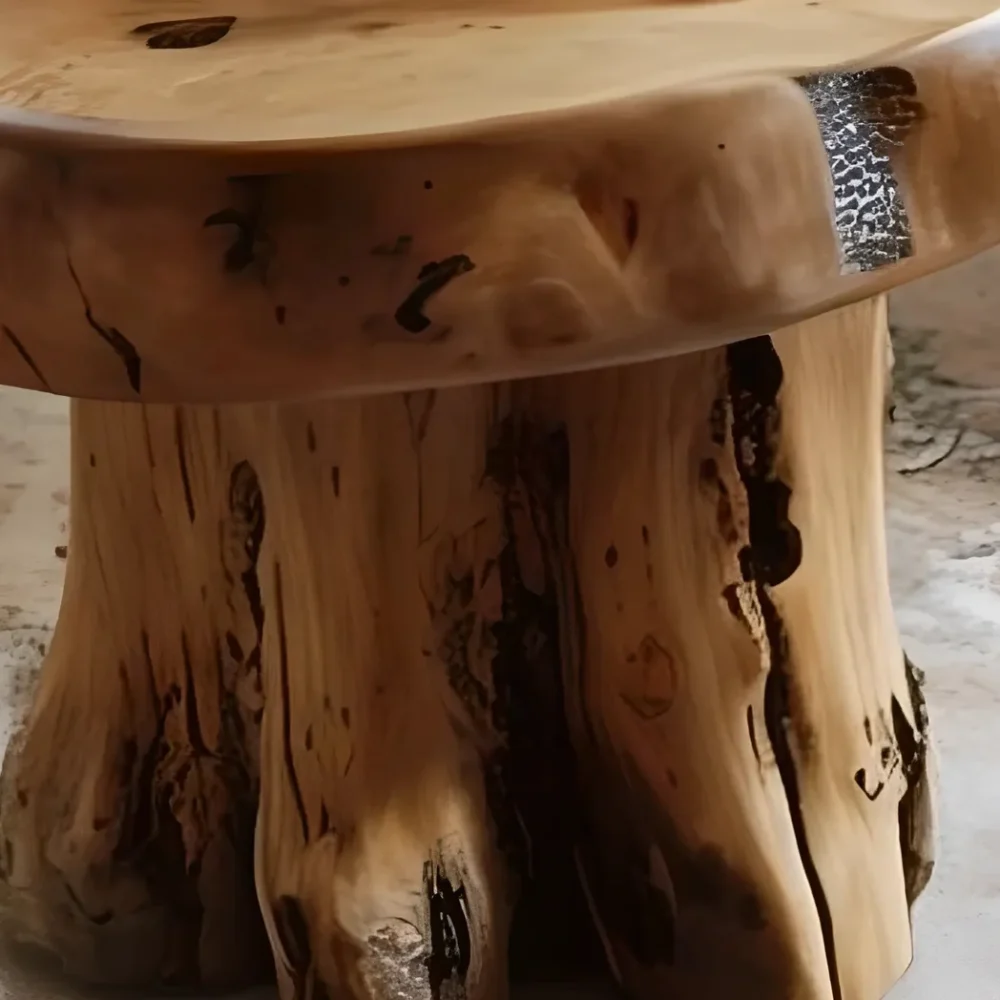 rustic tea table, solid wooden tea table - Image 5
