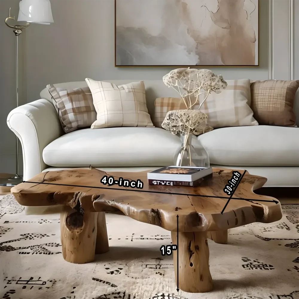 Sofa table with monolithic table top, modern table - Image 2