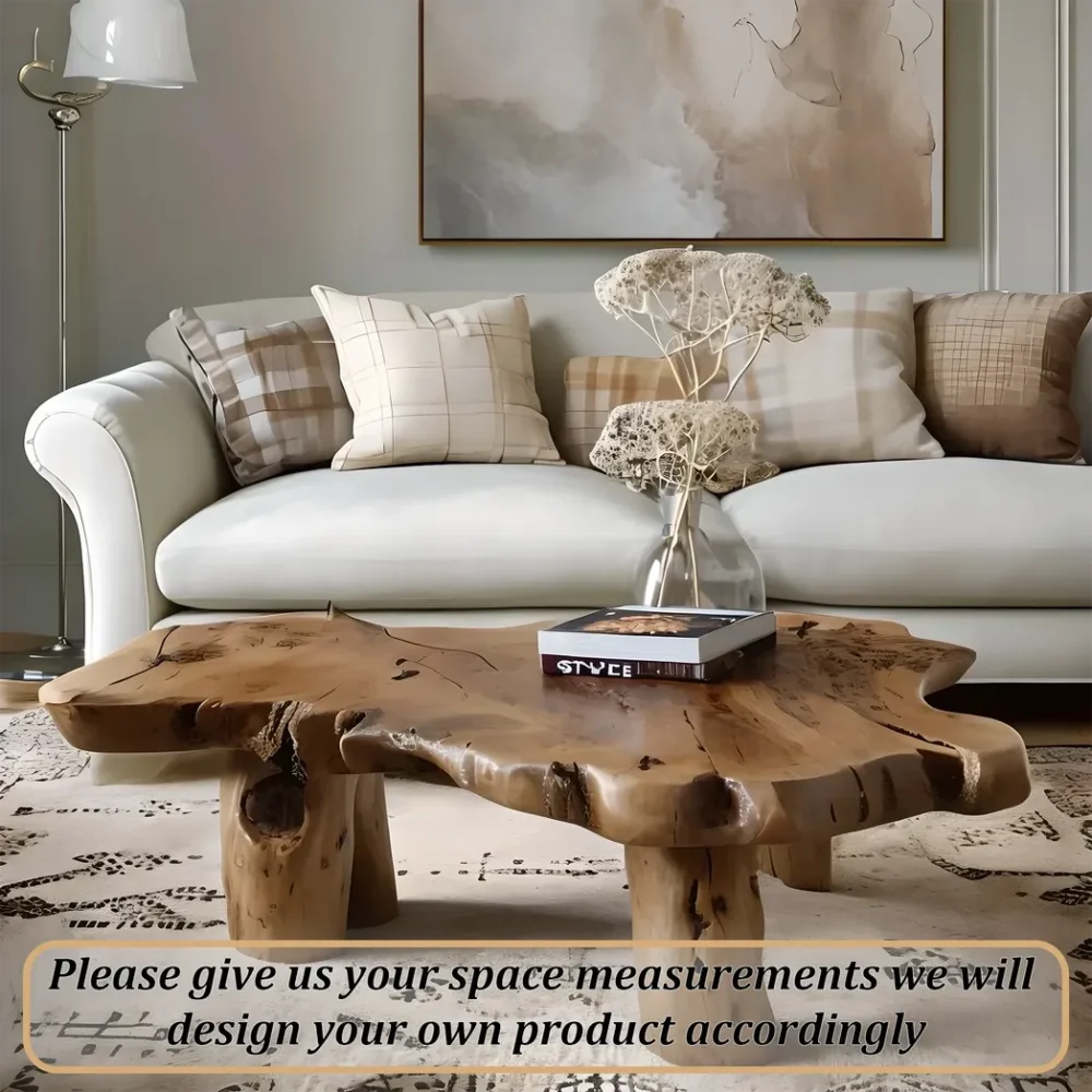 Sofa table with monolithic table top, modern table - Image 4