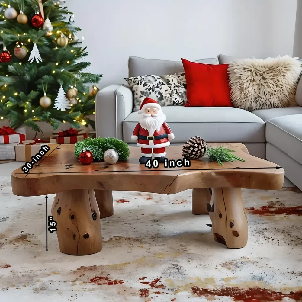 Solid wood coffee table, handmade sofa table - Image 2