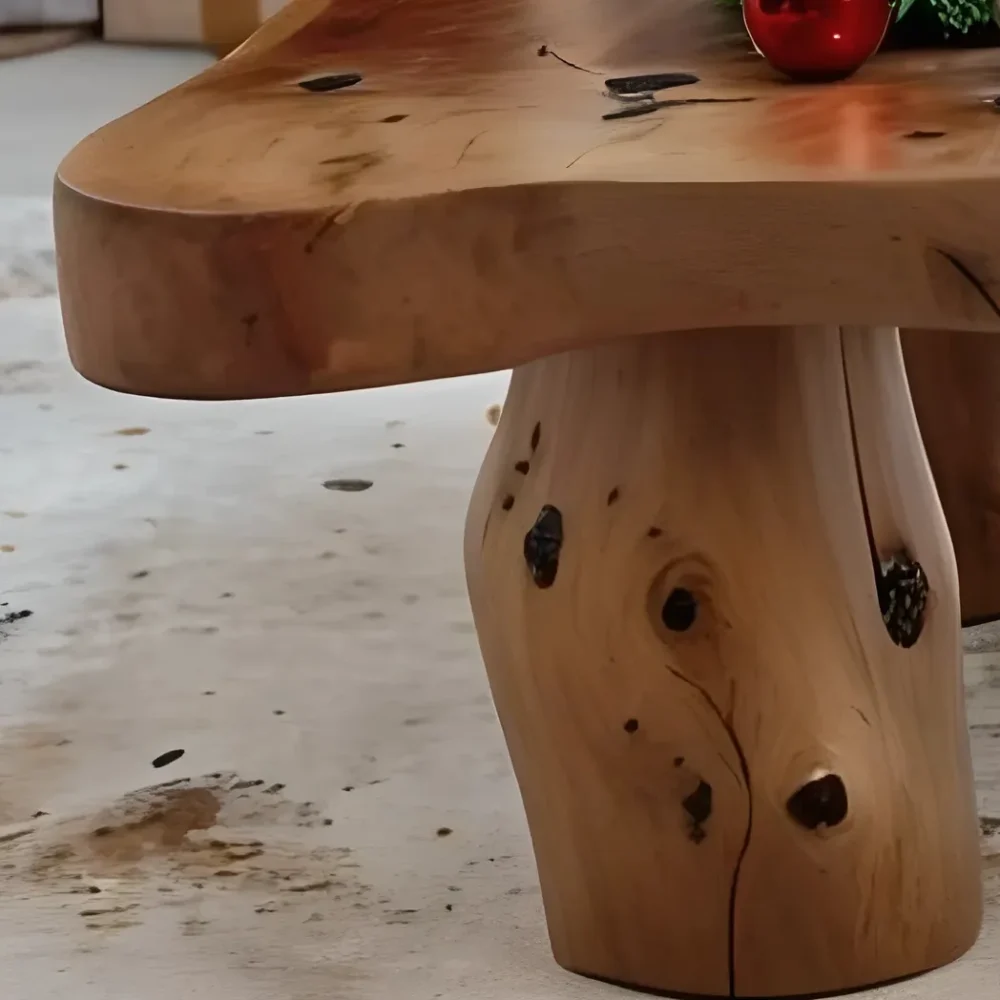 Solid wood coffee table, handmade sofa table - Image 3