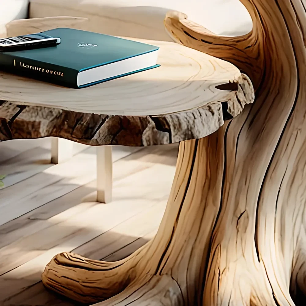 Tree-shaped 3-tier wooden table - Image 3